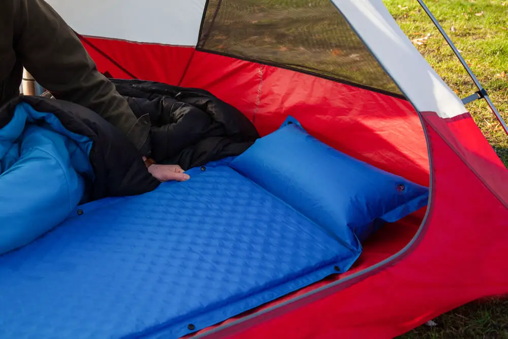 Air Mattress in tent 