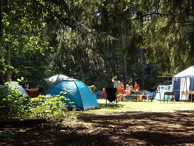 camping in hot summer